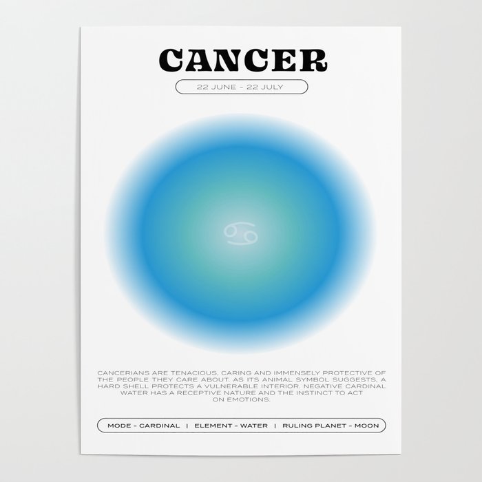 Cancer Zodiac Aura Print Poster Gallery Image 1