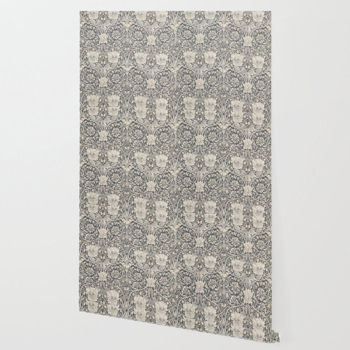 William Morris Honeysuckle & Tulip Black and Ink Wallpaper Gallery Image 2