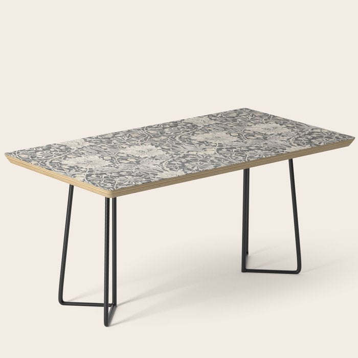 William Morris Honeysuckle & Tulip Black and Ink Coffee Table Gallery Image 1