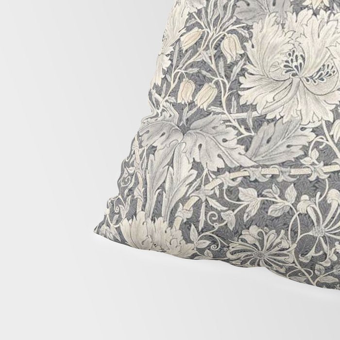 William Morris Honeysuckle & Tulip Black and Ink Pillow Sham Gallery Image 4