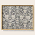 William Morris Honeysuckle & Tulip Black and Ink Serving Tray Gallery Image 1