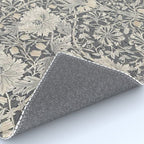 William Morris Honeysuckle & Tulip Black and Ink Rug Gallery Image 4