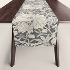 William Morris Honeysuckle & Tulip Black and Ink Table Runner Gallery Image 1