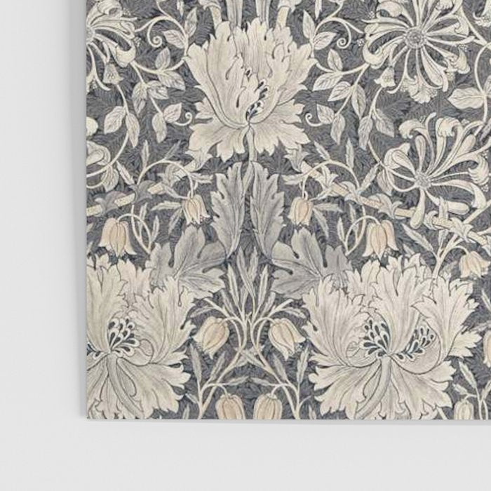 William Morris Honeysuckle & Tulip Black and Ink Poster Gallery Image 3