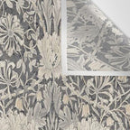 William Morris Honeysuckle & Tulip Black and Ink Wall Tapestry Gallery Image 3