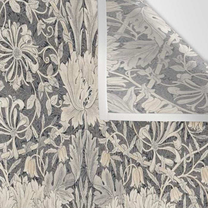 William Morris Honeysuckle & Tulip Black and Ink Wall Tapestry Gallery Image 3