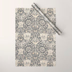William Morris Honeysuckle & Tulip Black and Ink Wrapping Paper Gallery Image 1