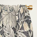 William Morris Honeysuckle & Tulip Black and Ink Window Curtain Gallery Image 2