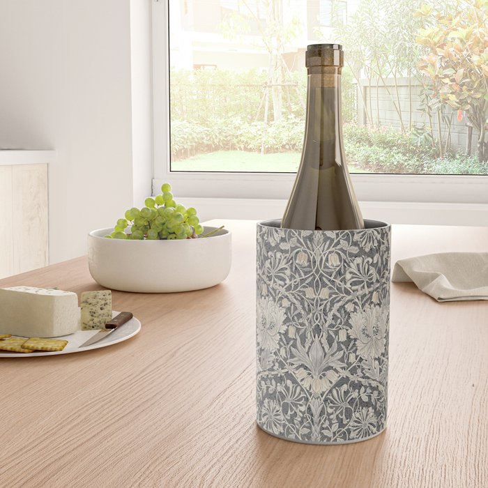 William Morris Honeysuckle & Tulip Black and Ink Wine Chiller Gallery Image 4