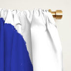 Minimalist Navy Blue Geometric Art Window Curtain Gallery Image 2