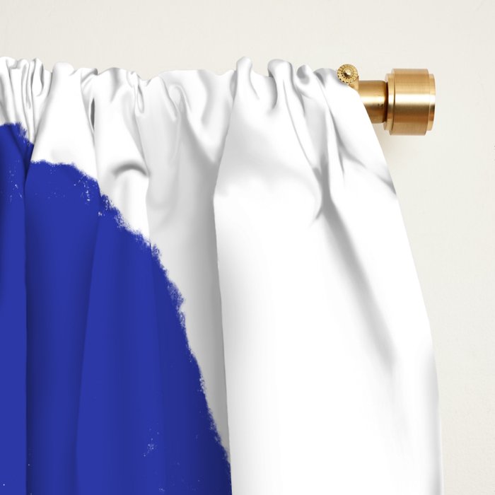 Minimalist Navy Blue Geometric Art Window Curtain Gallery Image 2