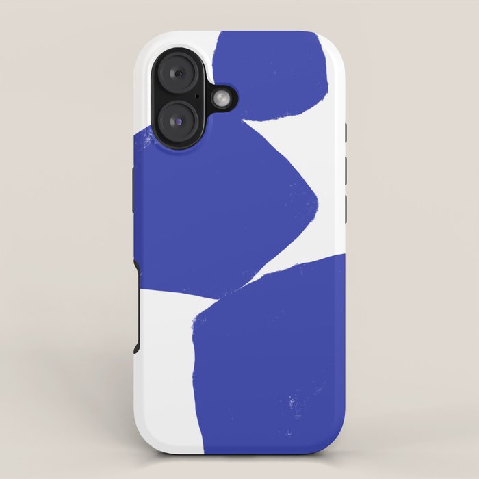 Minimalist Navy Blue Geometric Art iPhone Case Gallery Image 1