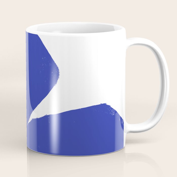 Minimalist Navy Blue Geometric Art Coffee Mug Gallery Image 1