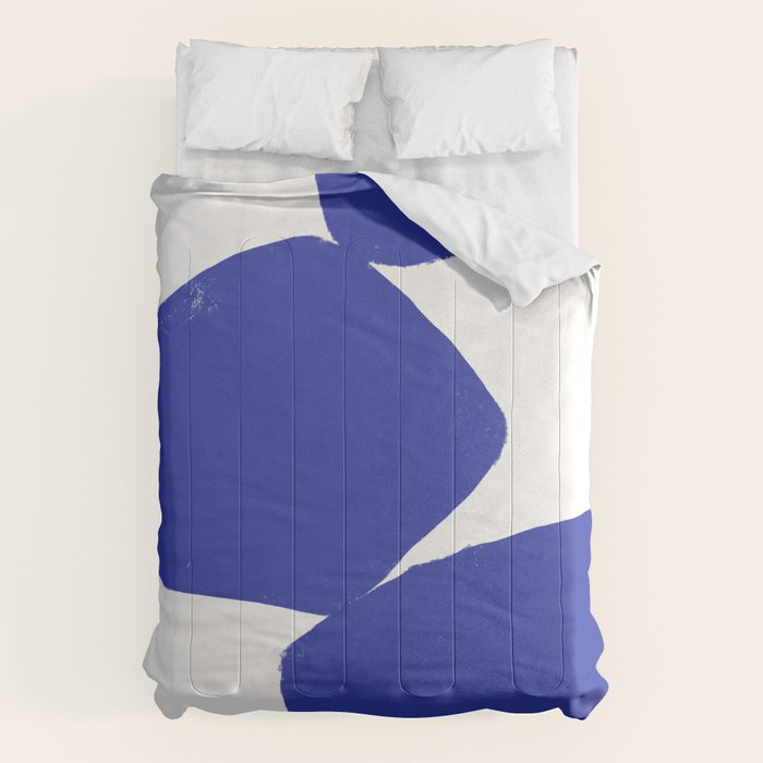 Minimalist Navy Blue Geometric Art Comforter Gallery Image 1