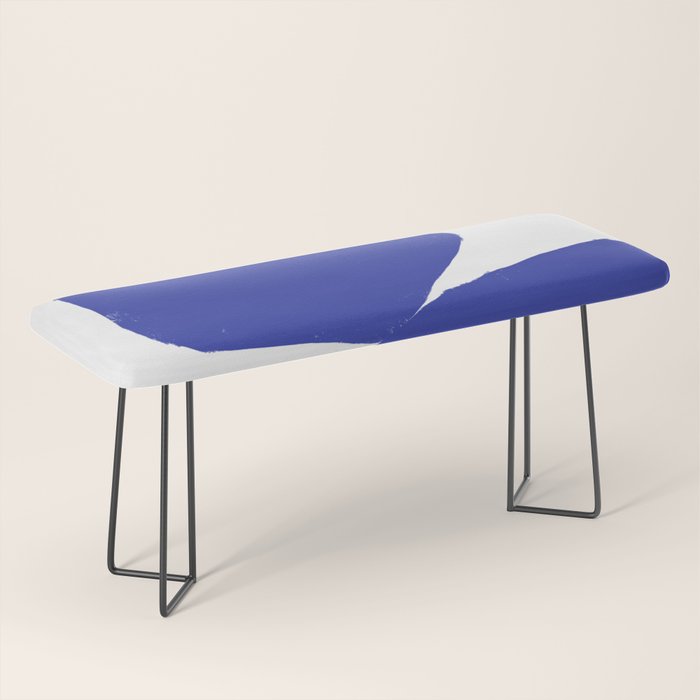 Minimalist Navy Blue Geometric Art Bench Gallery Image 1