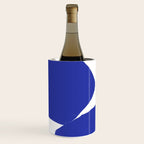 Minimalist Navy Blue Geometric Art Wine Chiller Gallery Image 1