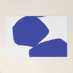 Minimalist Navy Blue Geometric Art Welcome Mat Gallery Image 1