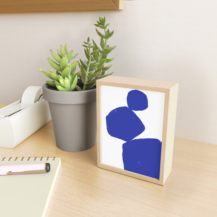 Minimalist Navy Blue Geometric Art Mini Art Print Gallery Image 2