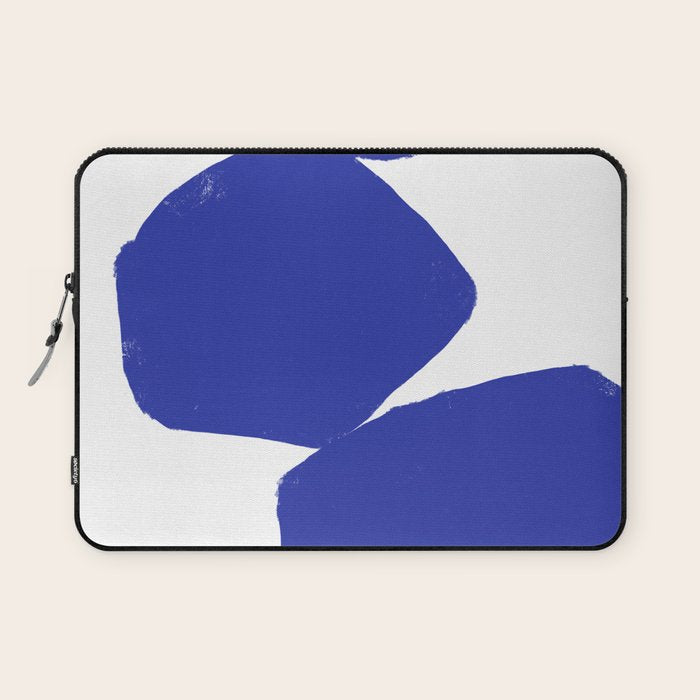 Minimalist Navy Blue Geometric Art Laptop Sleeve Gallery Image 1