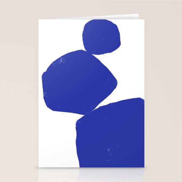 Minimalist Navy Blue Geometric Art Stationery Card Gallery Image 1