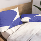 Minimalist Navy Blue Geometric Art Pillow Sham Gallery Image 2