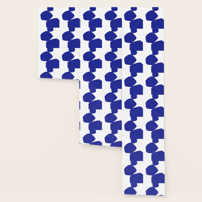 Minimalist Navy Blue Geometric Art Wallpaper Gallery Image 3