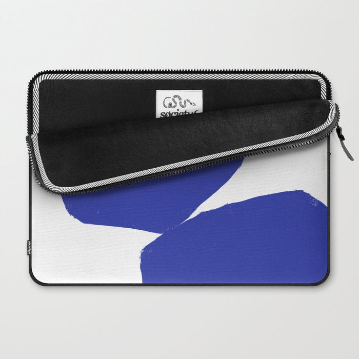 Minimalist Navy Blue Geometric Art Laptop Sleeve Gallery Image 2