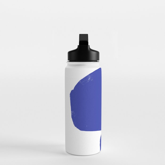 Minimalist Navy Blue Geometric Art Water Bottle Gallery Image 3