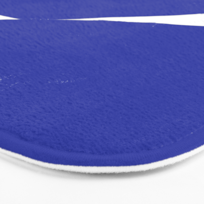 Minimalist Navy Blue Geometric Art Bath Mat Gallery Image 3