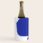 Minimalist Navy Blue Geometric Art Wine Chiller Gallery Image 2