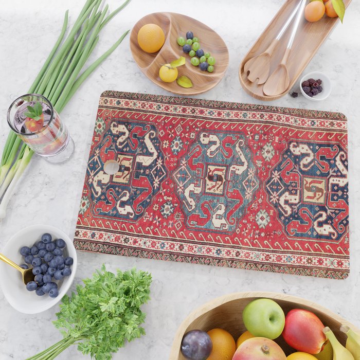 Chondzoresk Karabagh South Caucasus Rug Print Cutting Board Gallery Image 2