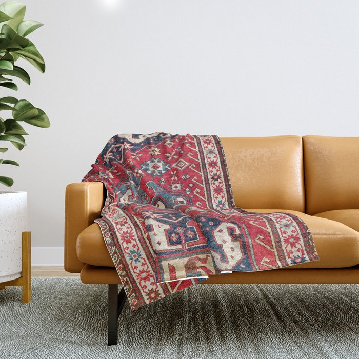 Chondzoresk Karabagh South Caucasus Rug Print Throw Blanket Gallery Image 1