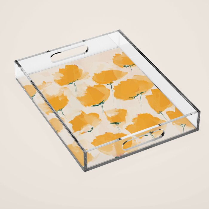 The Yellow Flowers Acrylic Tray Gallery Image 1