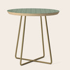 Bows & Ribbons Pattern XXVI Natural Green Side Table Gallery Image 1