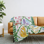 Decorative mushrooms pattern Throw Blanket Gallery Image 2