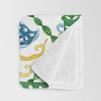 Decorative mushrooms pattern Throw Blanket Gallery Image 3