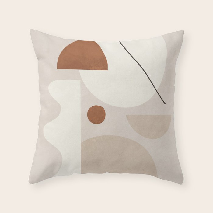 Abstract Minimal Shapes 22 Throw Pillow Gallery Image 1