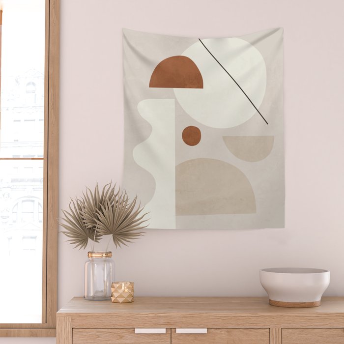 Abstract Minimal Shapes 22 Wall Tapestry Gallery Image 2
