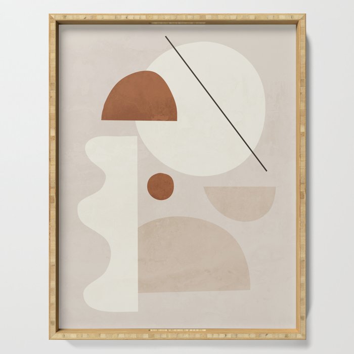 Abstract Minimal Shapes 22 Serving Tray Gallery Image 1