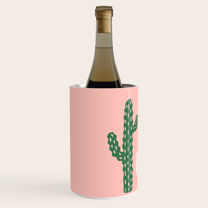 Hand drawn cactus plant art Wine Chiller Gallery Image 2