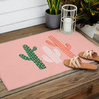 Hand drawn cactus plant art Outdoor Rug Gallery Image 2