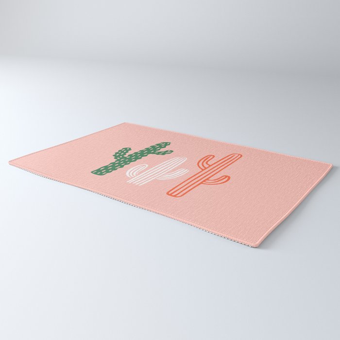 Hand drawn cactus plant art Rug Gallery Image 3