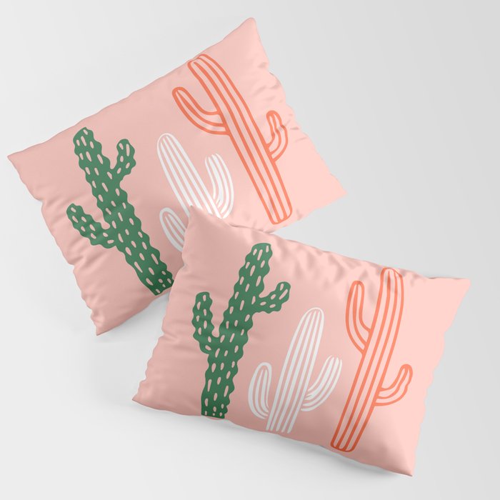 Hand drawn cactus plant art Pillow Sham Gallery Image 3