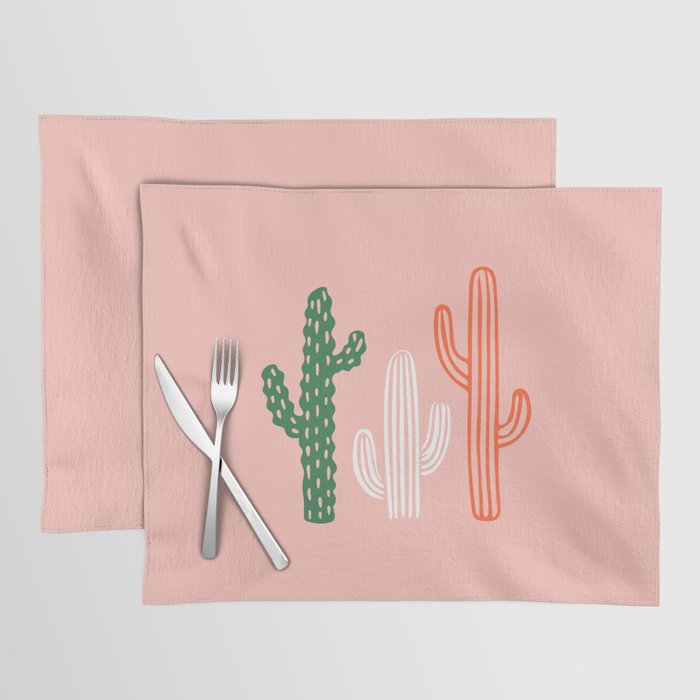 Hand drawn cactus plant art Placemat Gallery Image 1