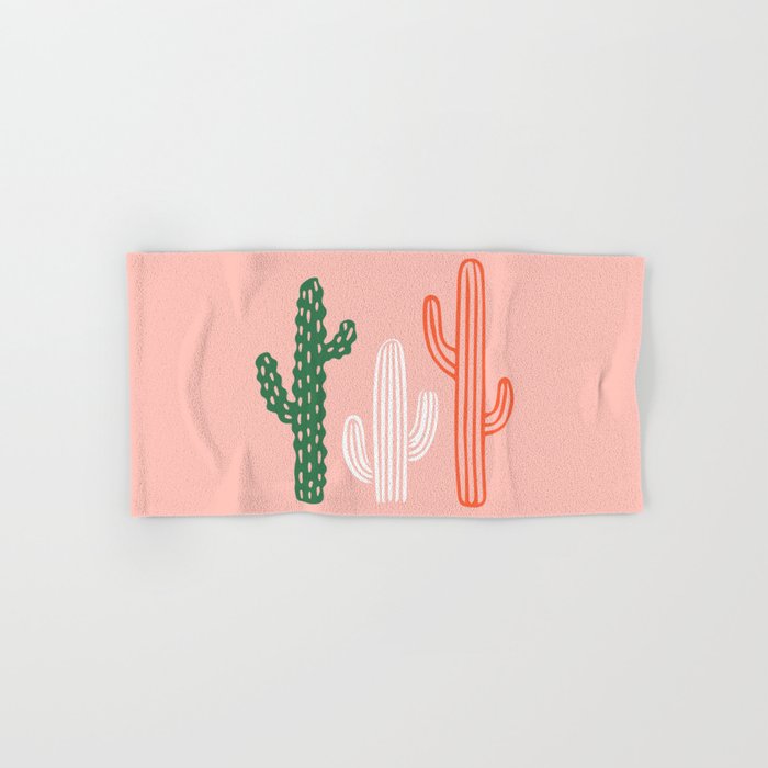 Hand drawn cactus plant art Bath Towel Gallery Image 1