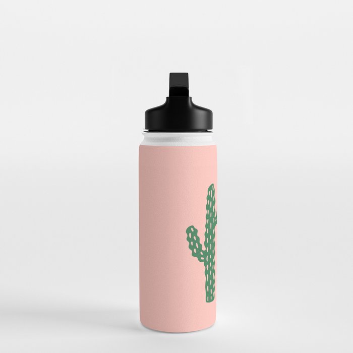 Hand drawn cactus plant art Water Bottle Gallery Image 3
