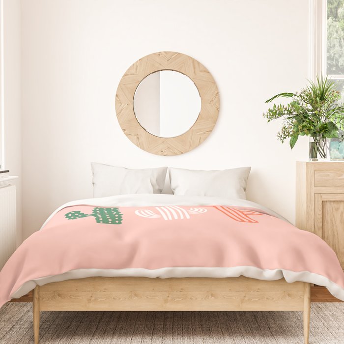 Hand drawn cactus plant art Duvet Cover Gallery Image 3