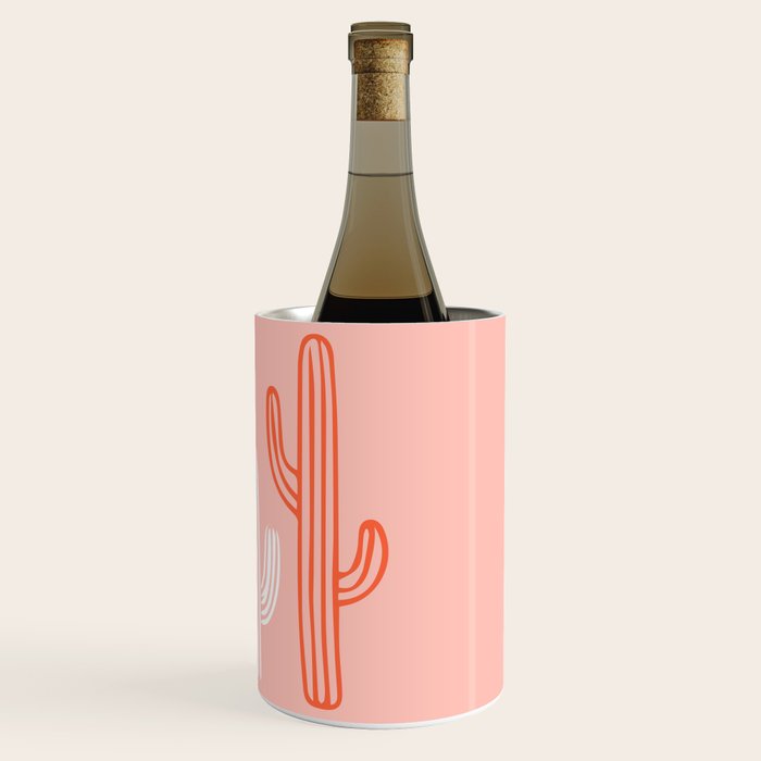Hand drawn cactus plant art Wine Chiller Gallery Image 3