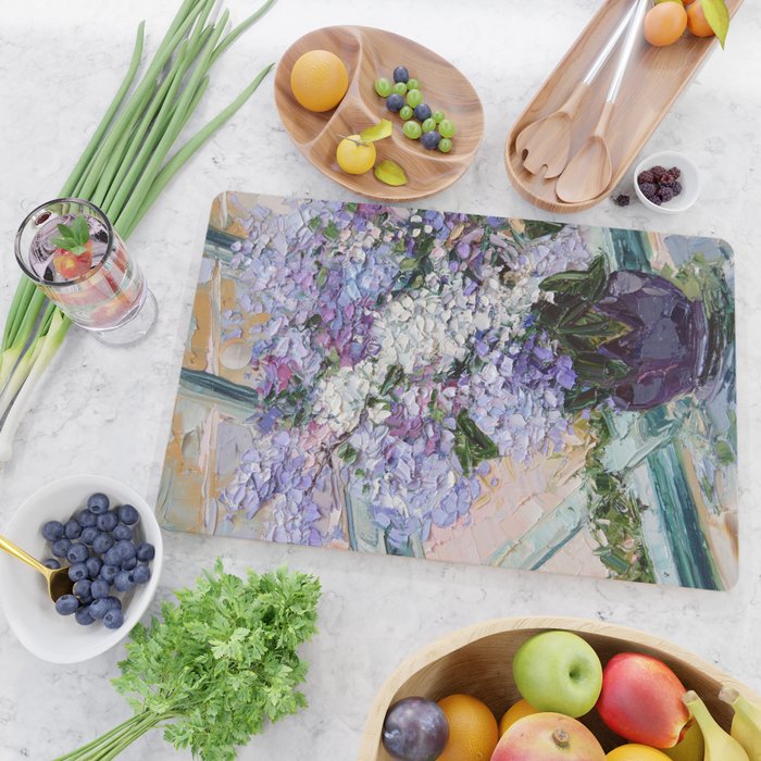 Lilacs in a Window Cutting Board Gallery Image 2