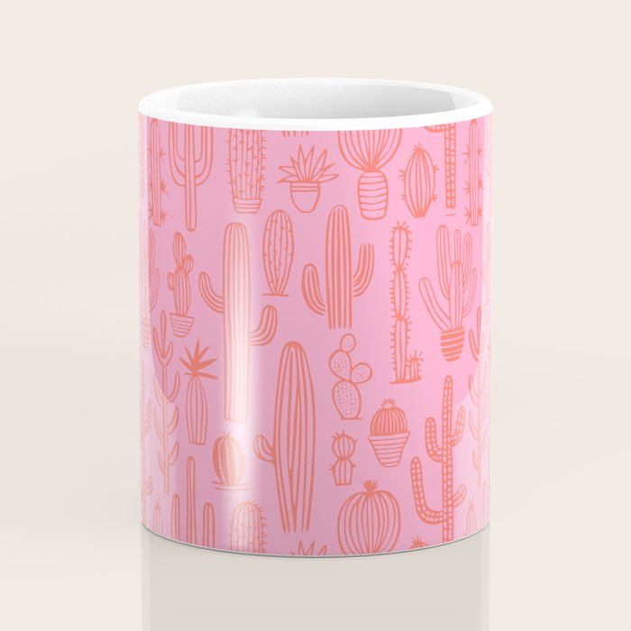Cactus succulent plant doodle art pattern Coffee Mug Gallery Image 4